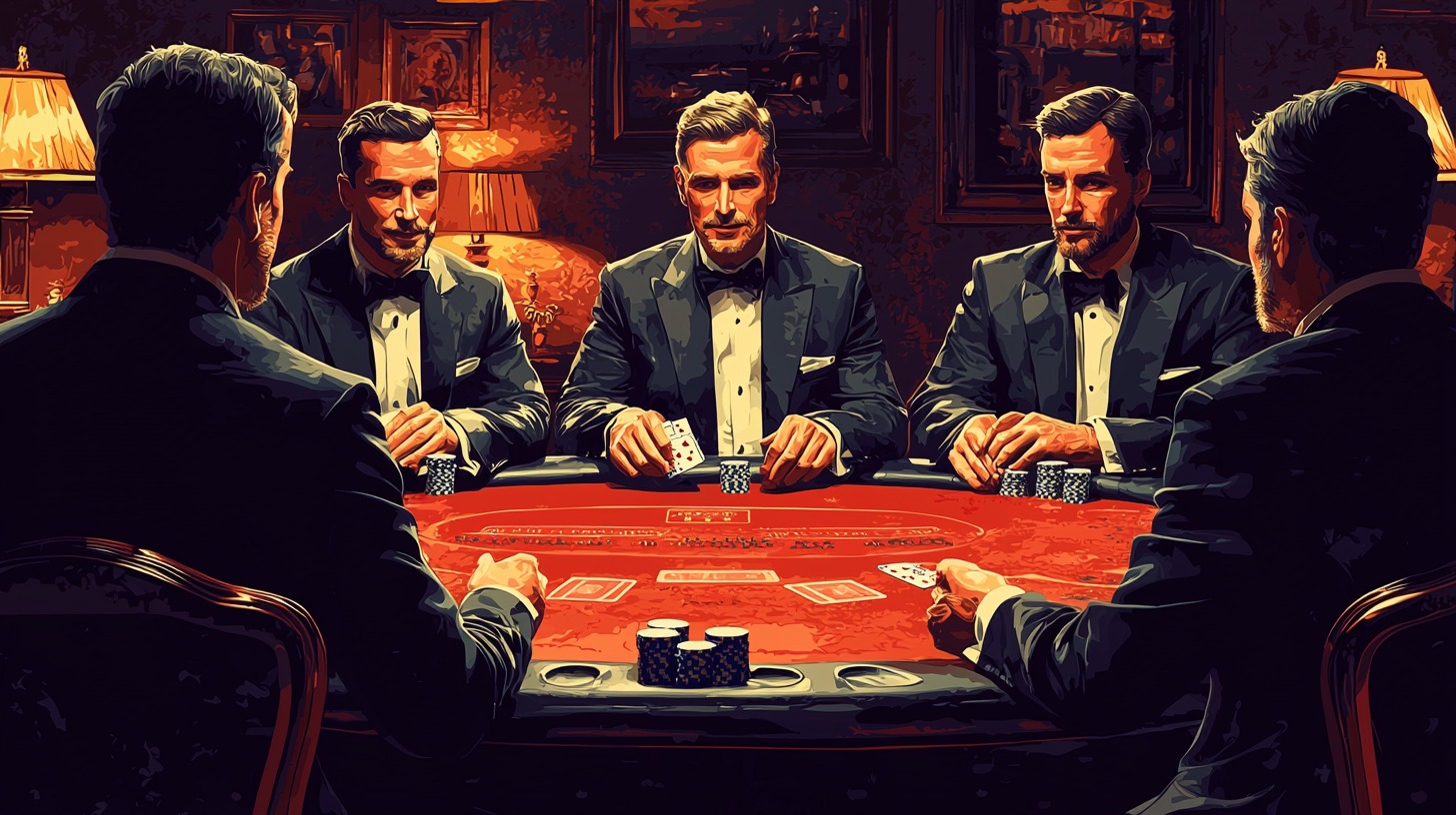 Poker table scene